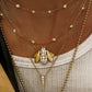 14kt gold single diamond spike necklace