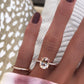 14kt gold and diamond solitaire oval morganite eternity ring