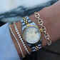 14kt gold and diamond link bracelet