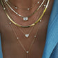 14kt gold illusion diamond heart bezel necklace