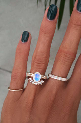 14kt gold marquise diamond ring guard - Luna Skye