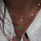 14kt gold star halo necklace - Luna Skye