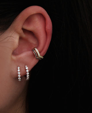 14kt gold and diamond V ear band - Luna Skye