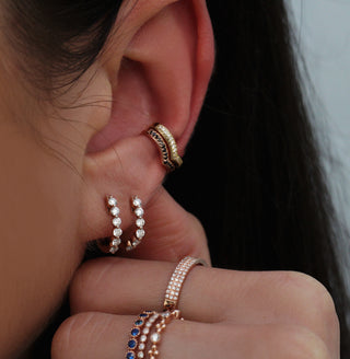 14kt gold and diamond V ear band - Luna Skye