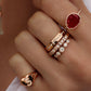 14kt gold and diamond single band ruby ring - Luna Skye