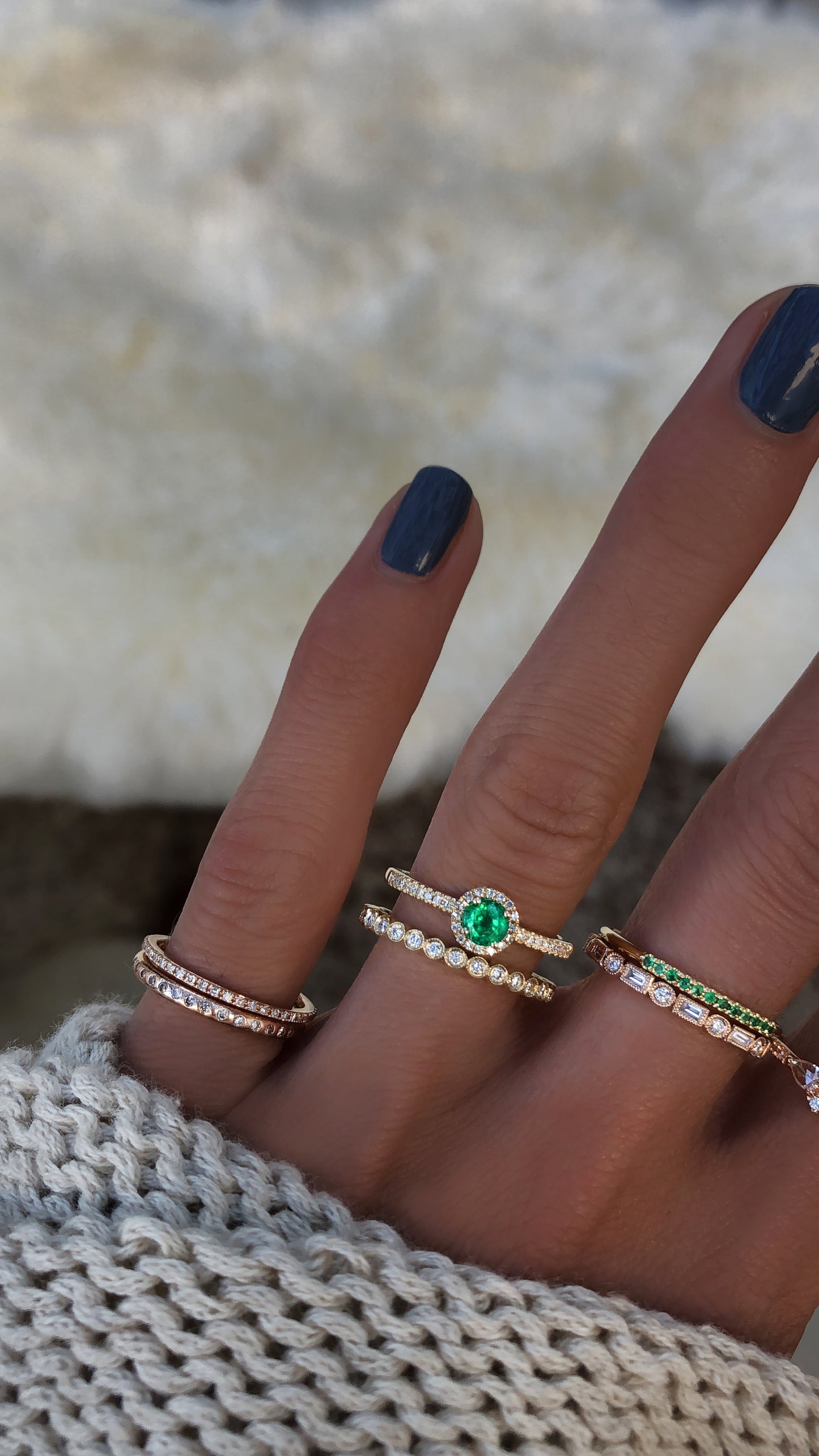 14kt gold quarter diamond ring