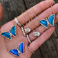 14kt gold and diamond opal butterfly necklace