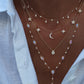 14kt gold and diamond bezel moonstone lariat necklace