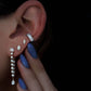 14kt gold and diamond mini marquise studs