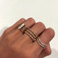 14kt gold large bead ring - Luna Skye