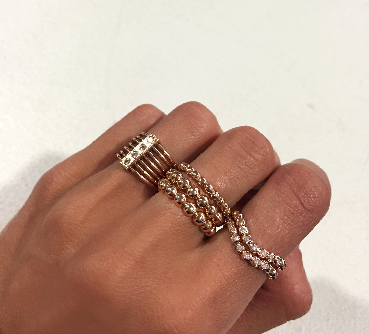 14kt gold large bead ring - Luna Skye