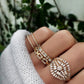 14kt gold feathered baguette diamond ring - Luna Skye