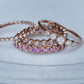 14kt gold and pink sapphire bezel eternity ring - Luna Skye