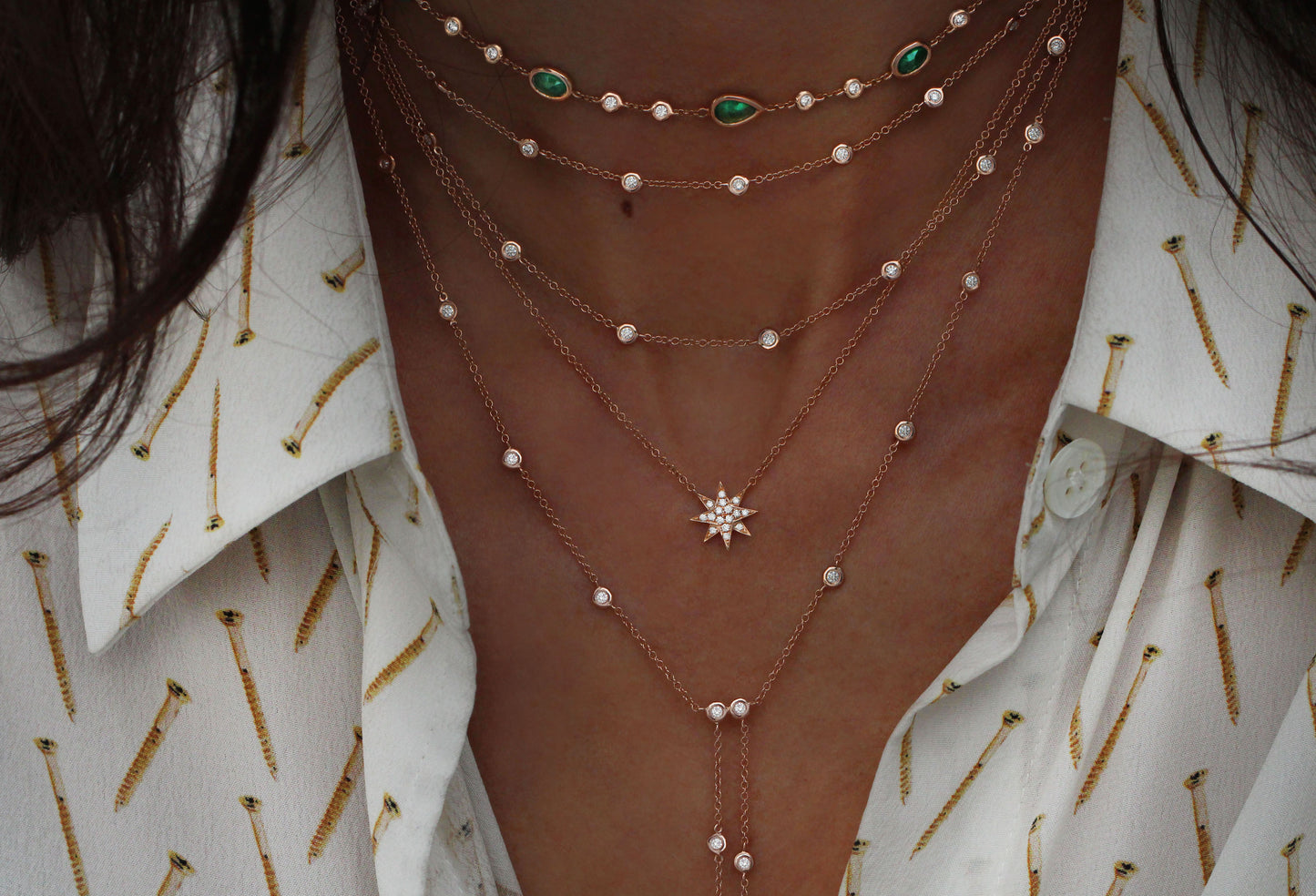 14kt gold petite starburst necklace - Luna Skye