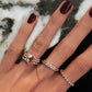 14kt gold brown diamond single band hex ring - Luna Skye