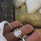 14kt gold diamond crown band