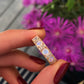 14kt gold diamond and moonstone band - Luna Skye