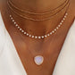 14kt gold diamond disk choker necklace - Luna Skye