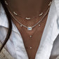 14kt gold and diamond moonstone bezel necklace