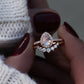 14kt gold and diamond single band teardrop moonstone ring - Luna Skye