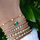 14kt gold full teardrop baguette diamond bracelet