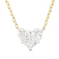 14kt gold and diamond large full diamond heart necklace - Luna Skye