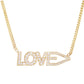 14kt gold and diamond love is greater than necklace - Luna Skye