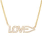 14kt gold and diamond love is greater than necklace - Luna Skye
