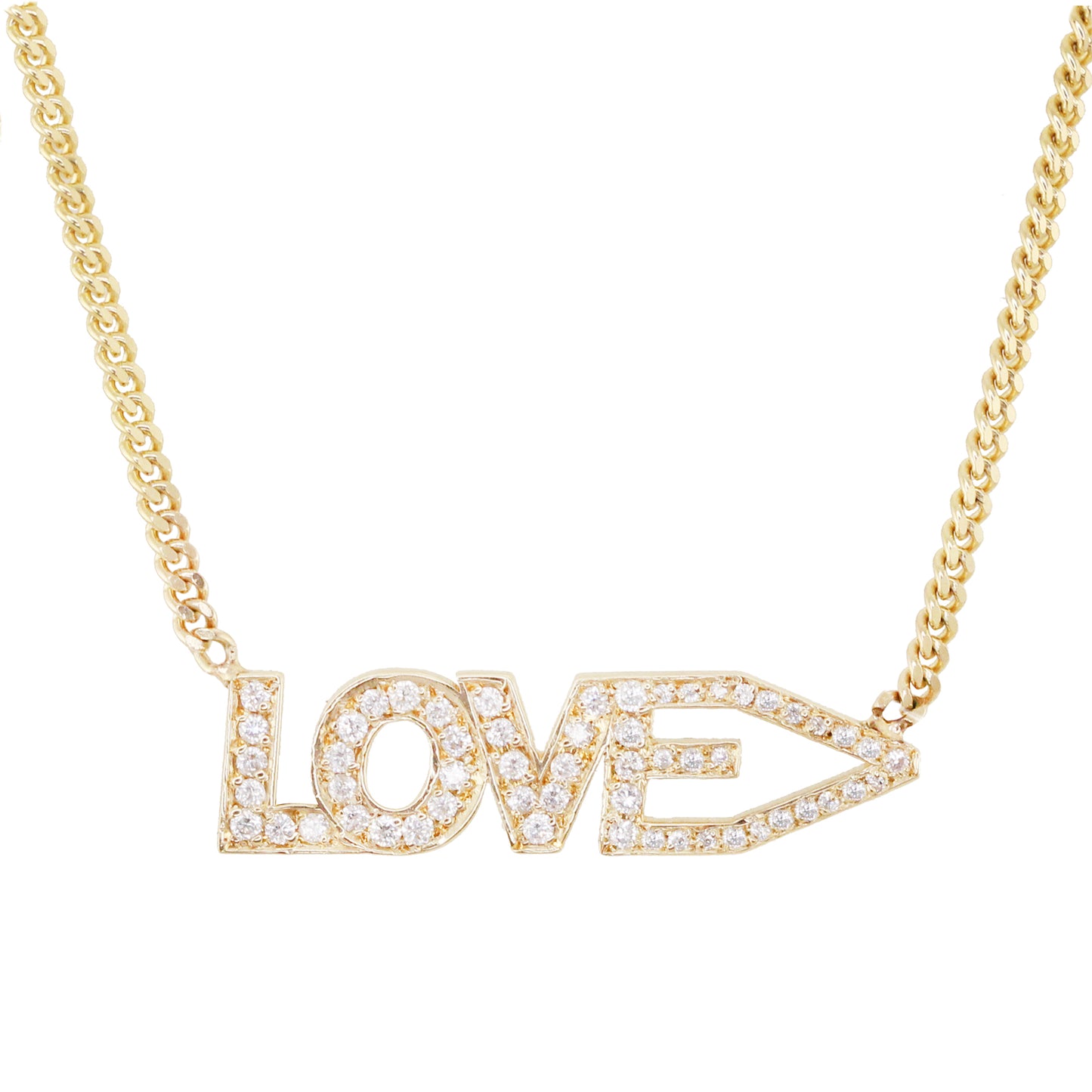 14kt gold and diamond love is greater than necklace - Luna Skye