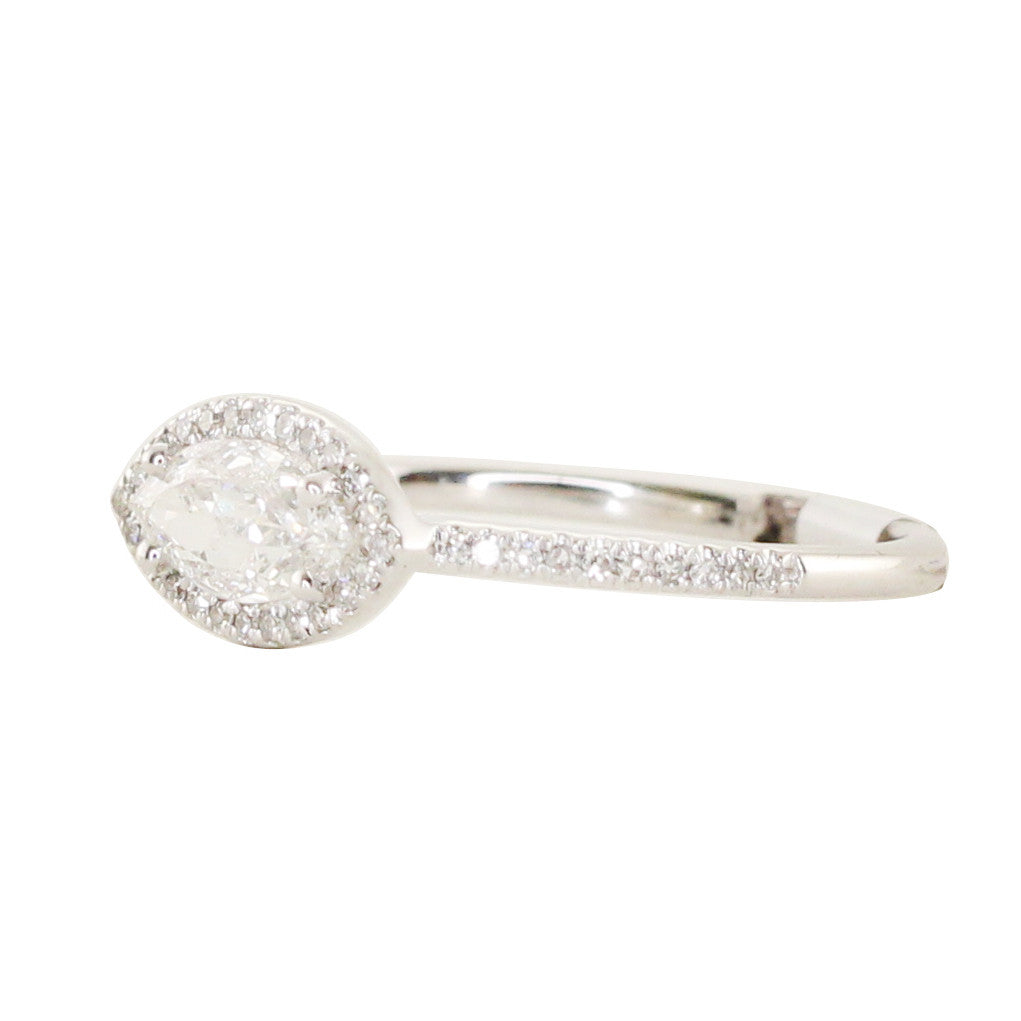 14kt gold rose cut marquise diamond ring - Luna Skye