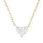 14kt gold and diamond mini full diamond heart necklace - Luna Skye