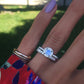 14kt gold and diamond round mini moonstone ring - Luna Skye