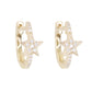 14kt gold and diamond mini star hoops - Luna Skye