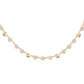 14kt gold and diamond mixed disk necklace