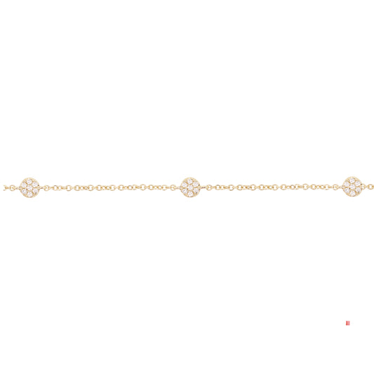 14kt gold and diamond multi disk bracelet - Luna Skye