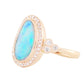 14kt rose gold and diamond opal bezel ring - Luna Skye