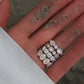 14kt gold oval baguette diamond band - Luna Skye