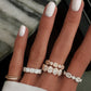 14kt gold oval baguette diamond band - Luna Skye
