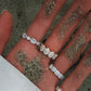 14kt gold oval baguette diamond band - Luna Skye