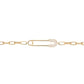 14kt gold and diamond safety pin paperclip chain bracelet - Luna Skye