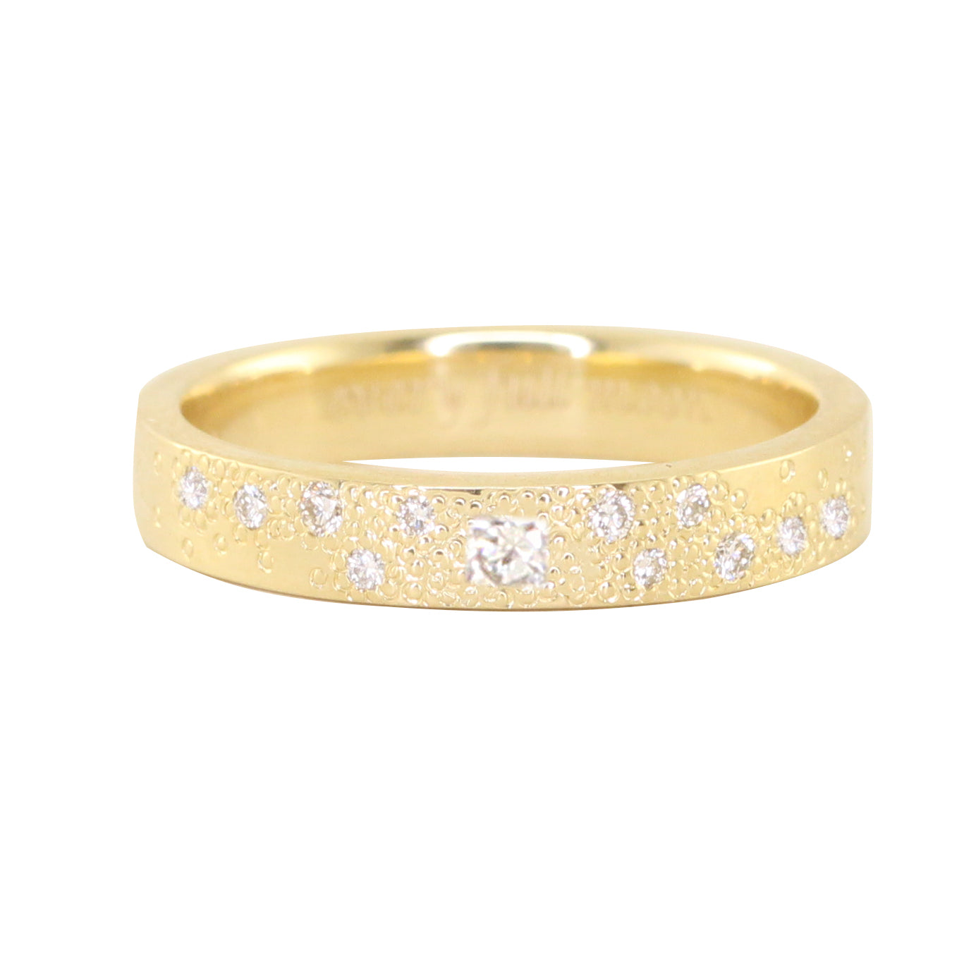 14kt gold and diamond princess deco ring - Luna Skye