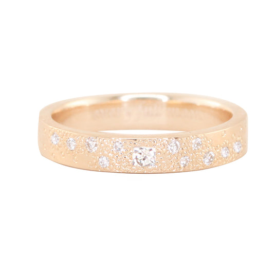 14kt gold and diamond princess deco ring - Luna Skye