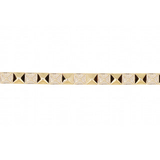 14kt gold alternating diamond pyramid bracelet - Luna Skye