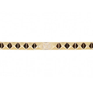 14kt gold and diamond pyramid bracelet - Luna Skye