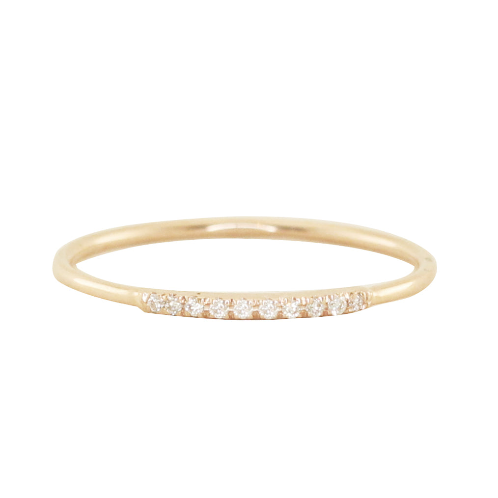 14kt gold and diamond quarter diamond ring - Luna Skye