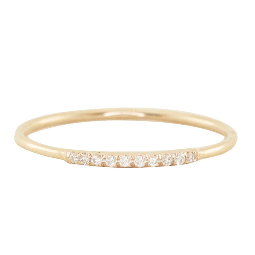 14kt gold and diamond quarter diamond ring - Luna Skye