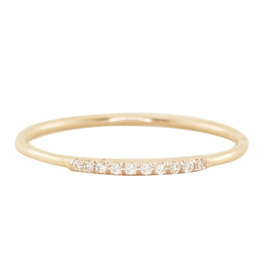 14kt gold and diamond quarter diamond ring - Luna Skye