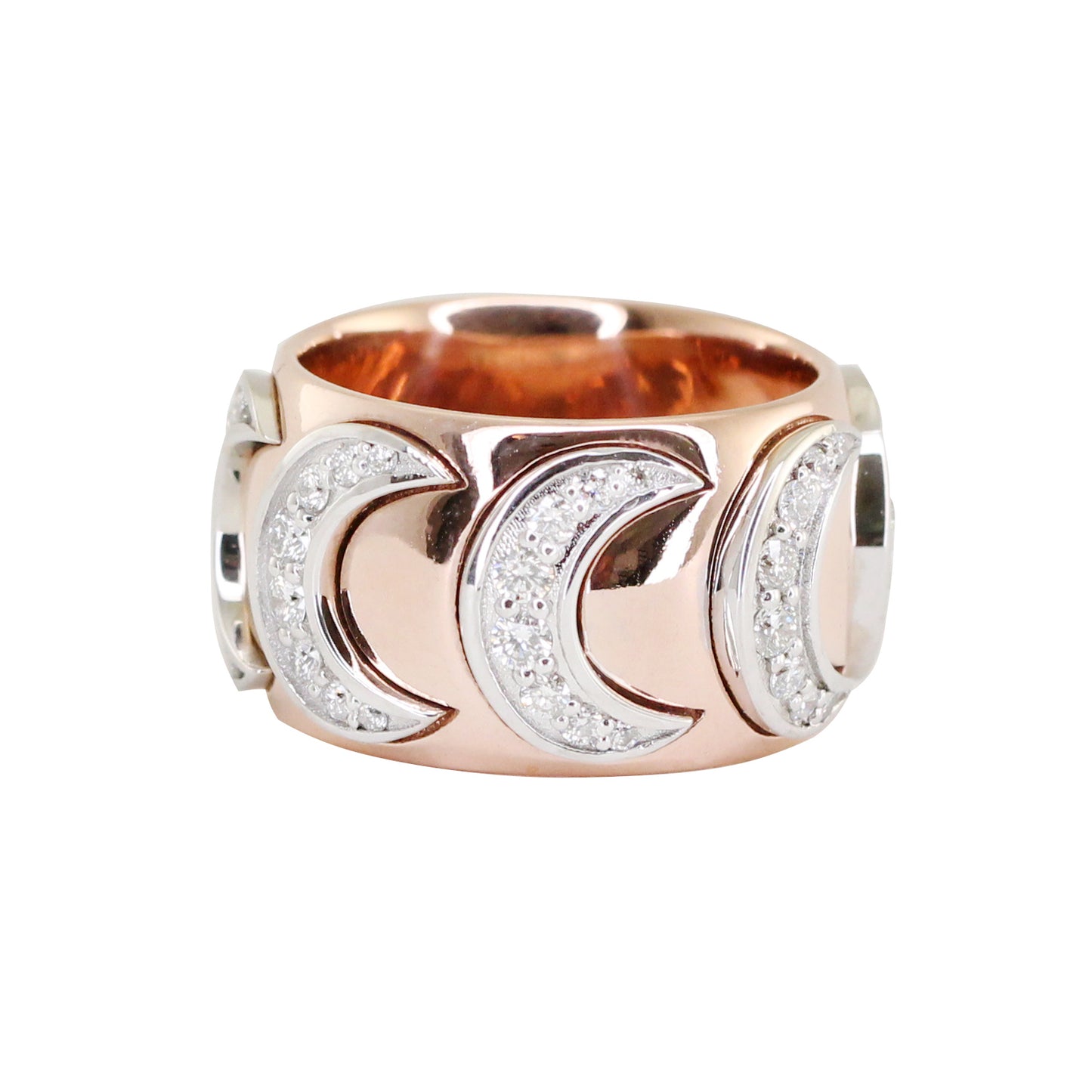 14kt gold and diamond Queen of Crescents ring - Luna Skye