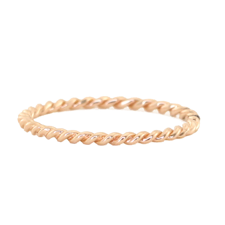 14kt gold rope ring - Luna Skye