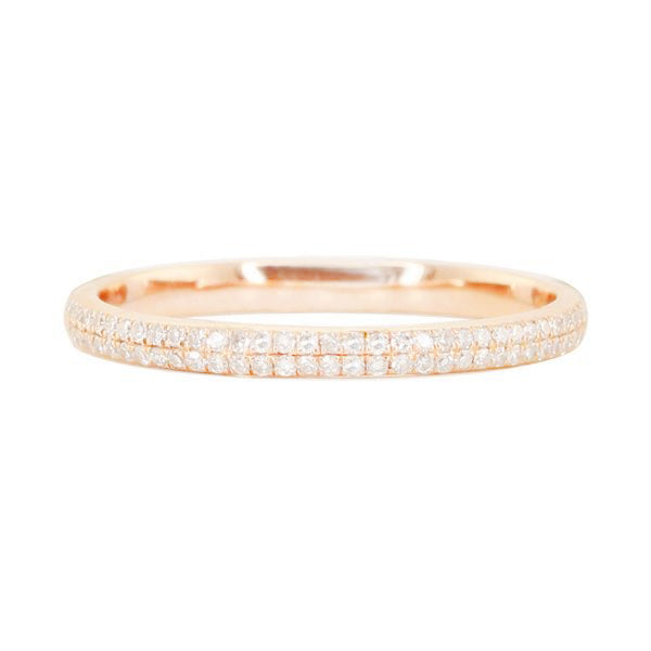 14kt gold and diamond rounded eternity ring - Luna Skye